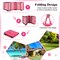 5-Position Adjustable Foldable Chaise Lounge Chair with Removable Pillows and Face Hole for Outdoors